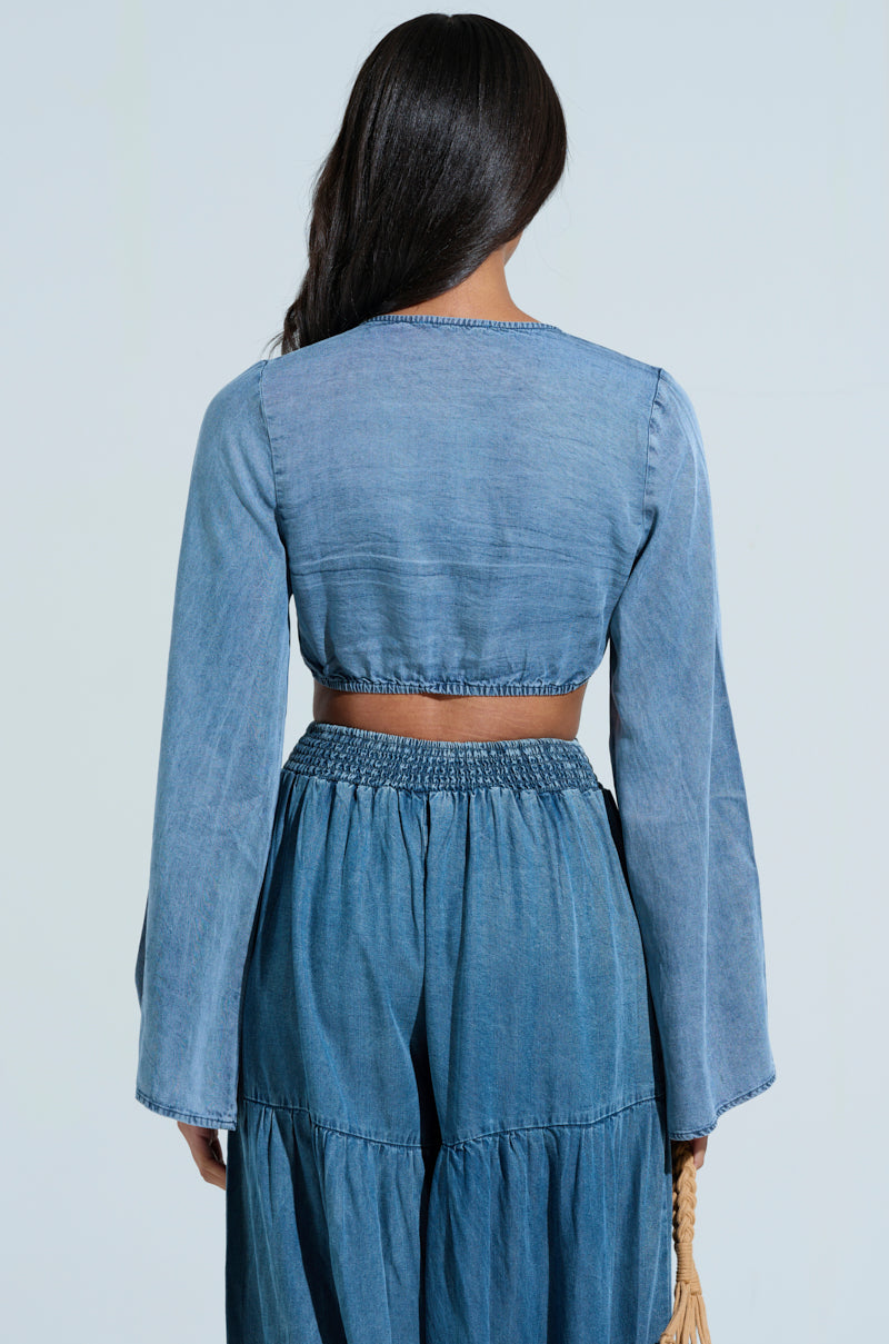 PERFECT AS CAN BE TIE FRONT BLOUSE