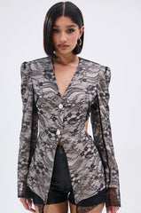 PUSH TO START LACE BLAZER