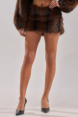 COZY VIBES FUR MINI SKIRT