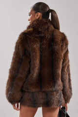 COZY VIBES QUARTER ZIP FUR SWEATSHIRT