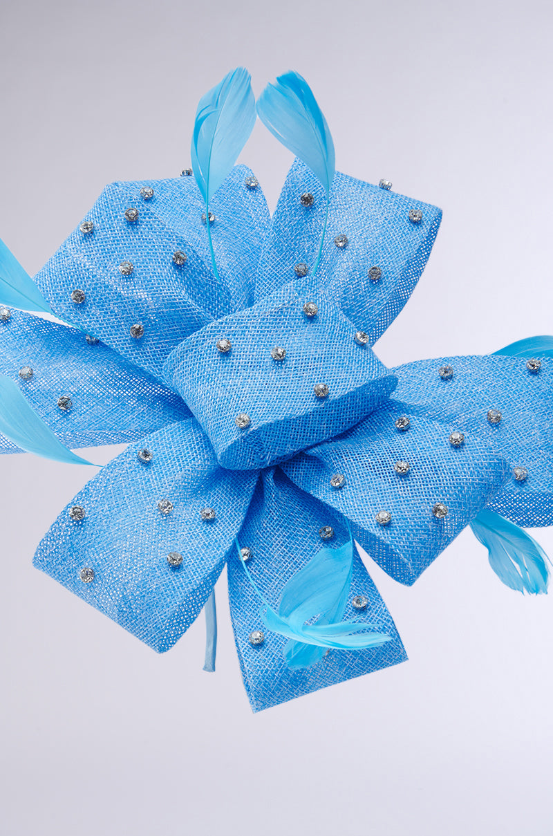 DENIM AND DIAMONDS CLIP ON HEADBAND