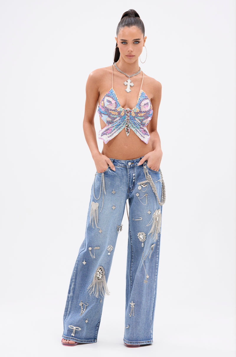 FLY WITH ME BUTTERFLY TOP