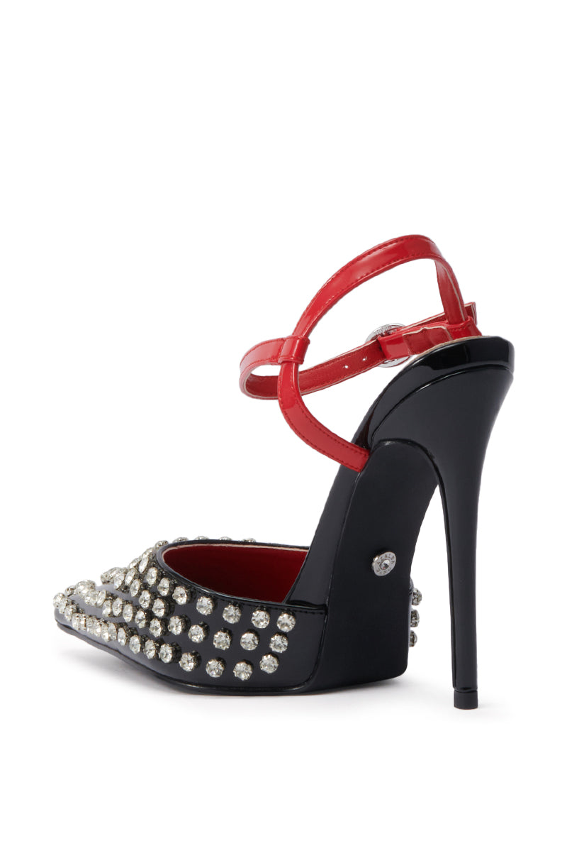 AZALEA WANG LYSANDER BLACK MULTI PUMP STILETTO