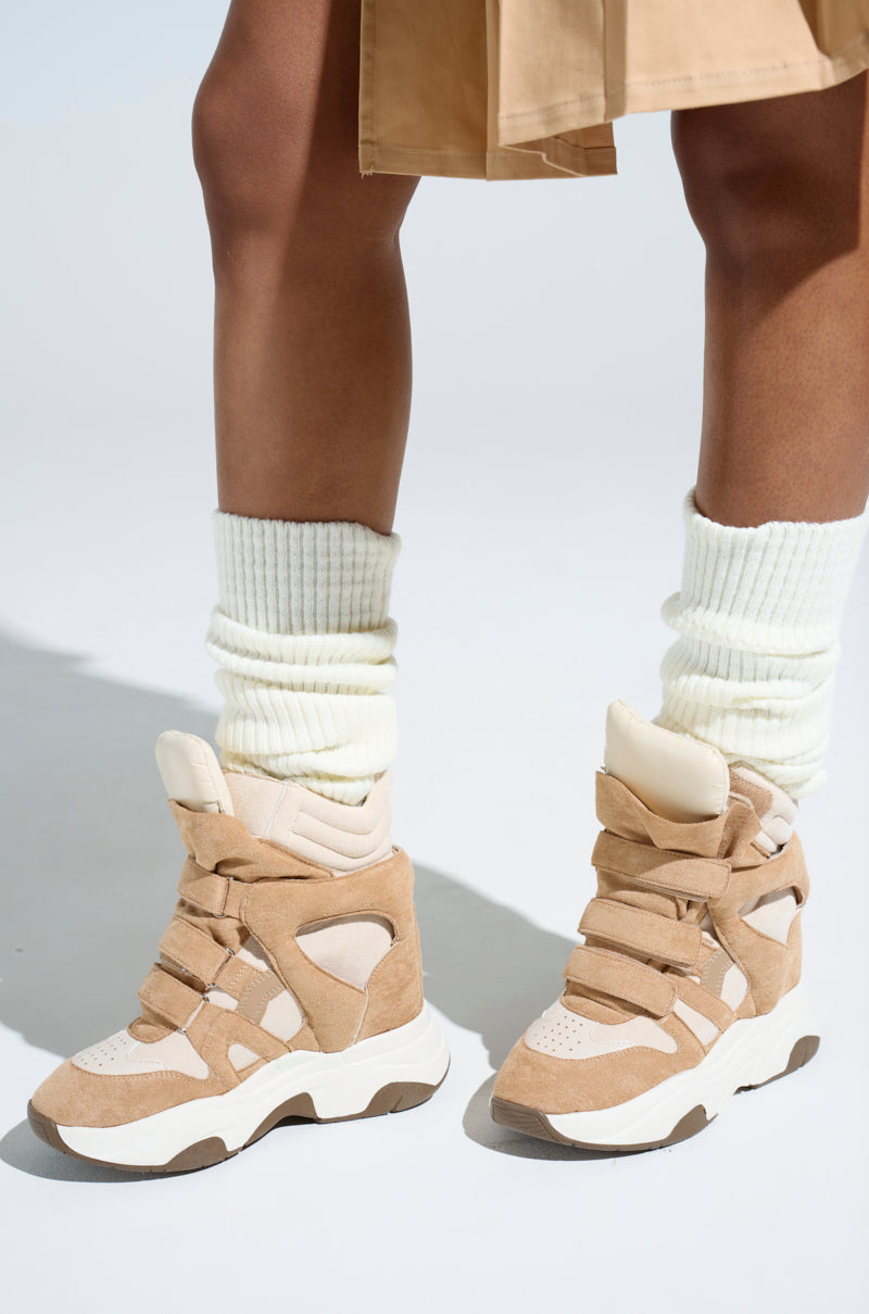MARANTO TAUPE WEDGE SNEAKER