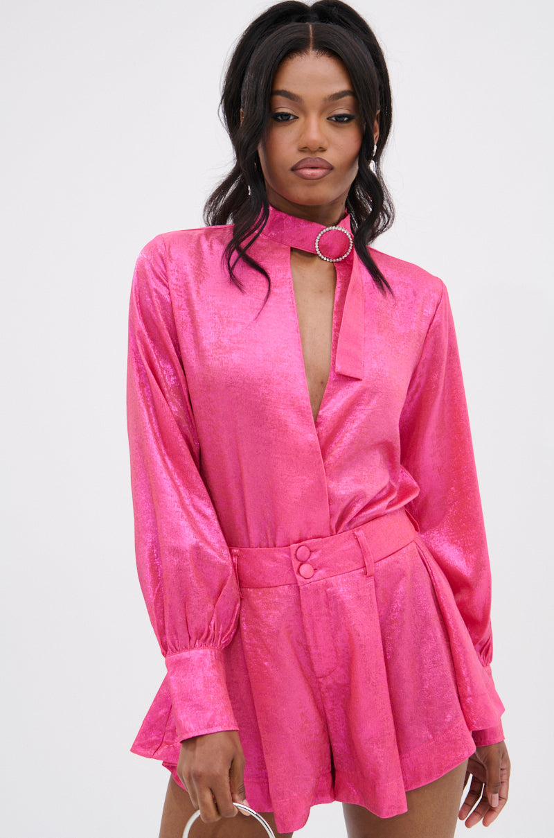 LOOK THIS WAY SHINY BODYSUIT
