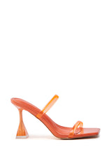 AZALEA WANG PTAH ORANGE JELLY CHUNKY SLIP ON SANDAL