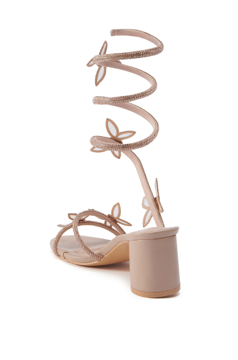 AZALEA WANG QUINTON NUDE CHUNKY SANDAL