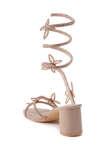 AZALEA WANG QUINTON NUDE CHUNKY SANDAL