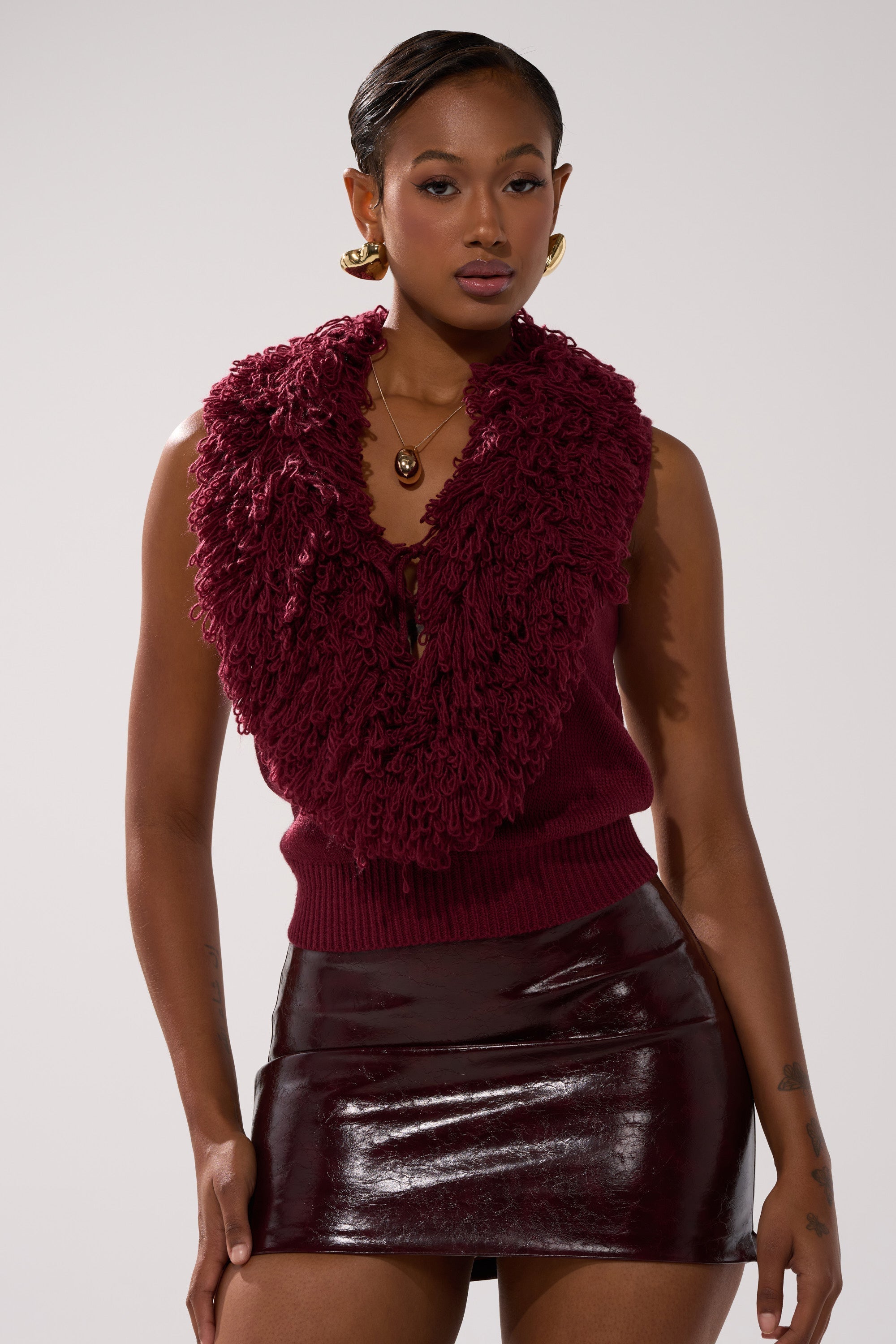 CARLY FRINGE OPEN FRONT SWEATER
