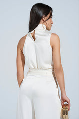 BLAKE SATIN MOCK NECK TOP