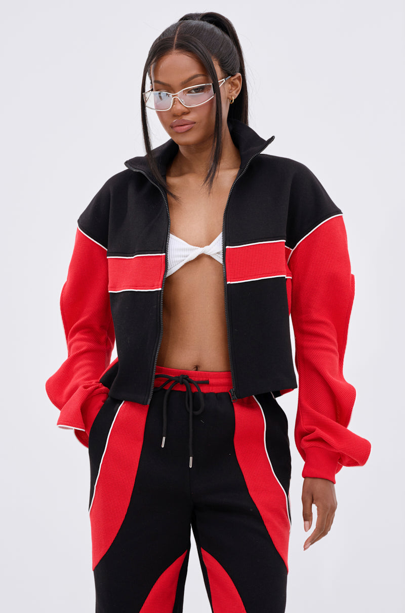LET IT HAPPEN ZIP UP SWEATSHIRT