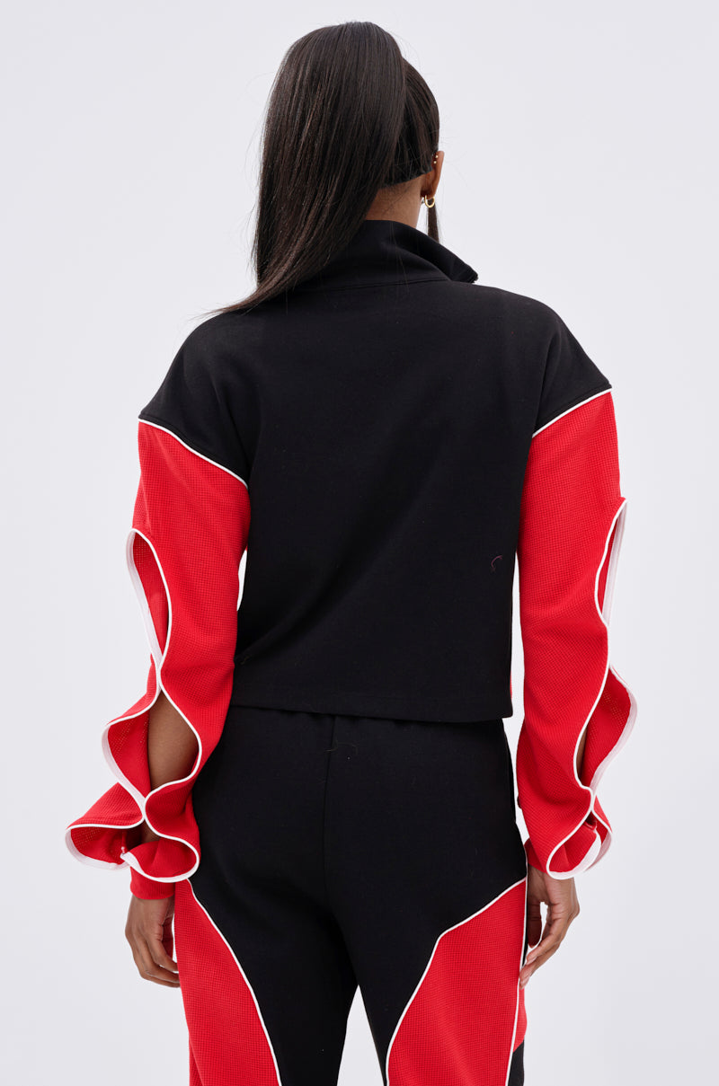 LET IT HAPPEN ZIP UP SWEATSHIRT