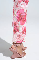AZALEA WANG SAWNEY MAUVE LACE UP PATENT SANDAL