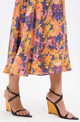 AZALEA WANG SEUNG BLACK COLOR BLOCKED HEEL WEDGE SANDAL
