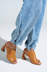 AZALEA WANG TAN SLIP ON MULE SANDAL