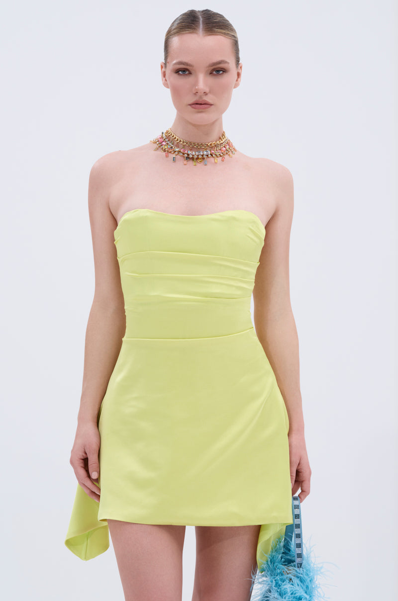 LET'S ESCAPE SATIN MINI DRESS