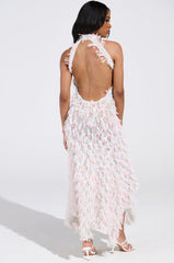 IT FACTOR MESH MAXI DRESS IN PINK