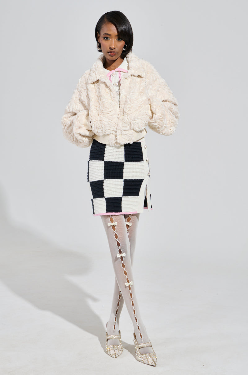 FLORA TEXTURED BOMBER