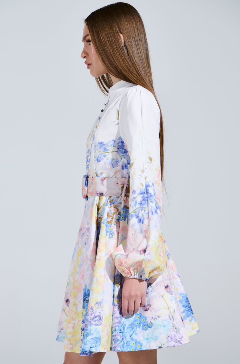 EXPENSIVE TASTE FLORAL MINI DRESS