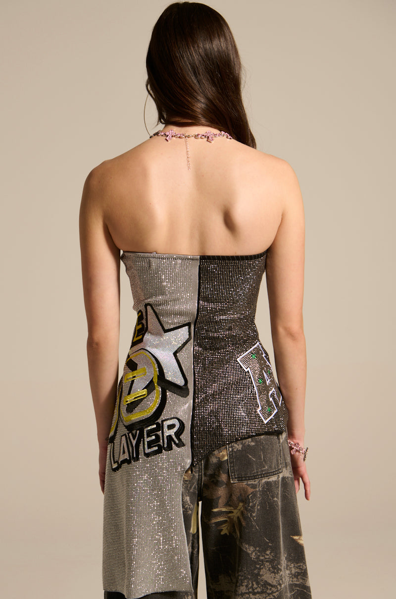 COURT SIDE STUNNER RHINESTONE CORSET