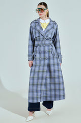 ARLETTE PLAID TRENCH