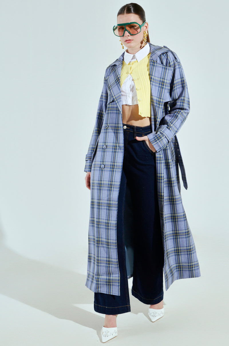 ARLETTE PLAID TRENCH