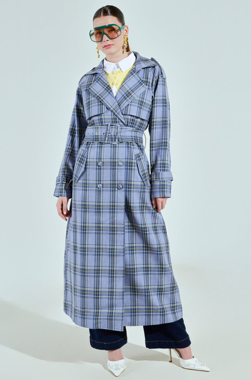 ARLETTE PLAID TRENCH