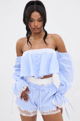 PRAIRIE CHIC OFF THE SHOULDER LONG SLEEVE BLOUSE