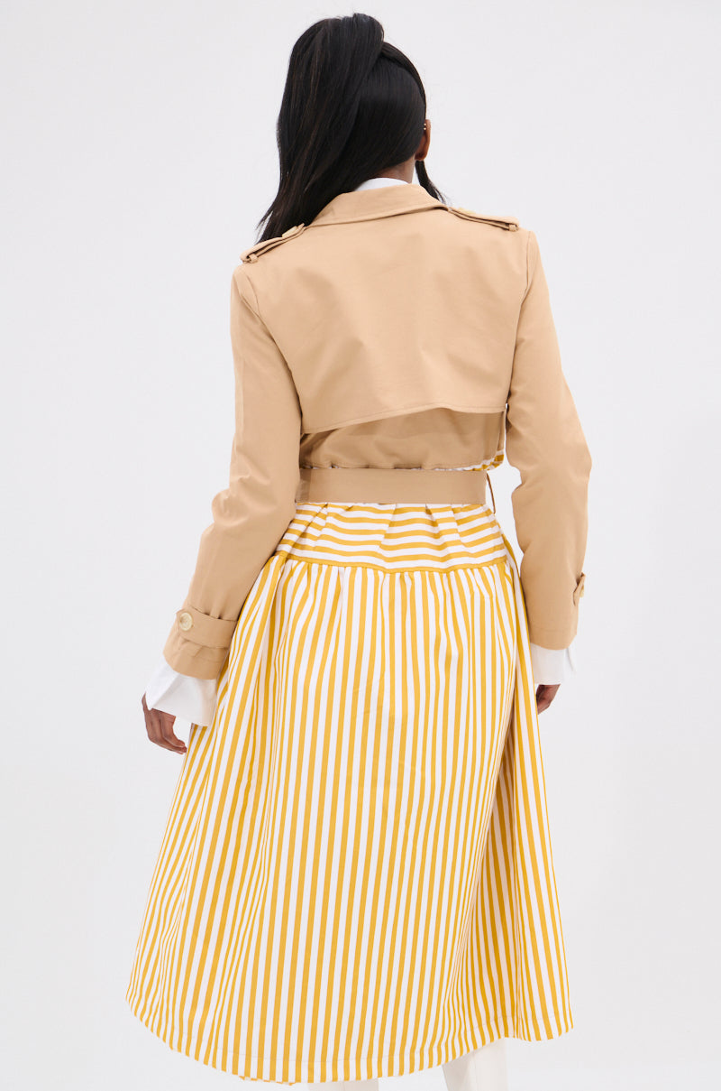 LIKE A LADY STRIPED TRENCH