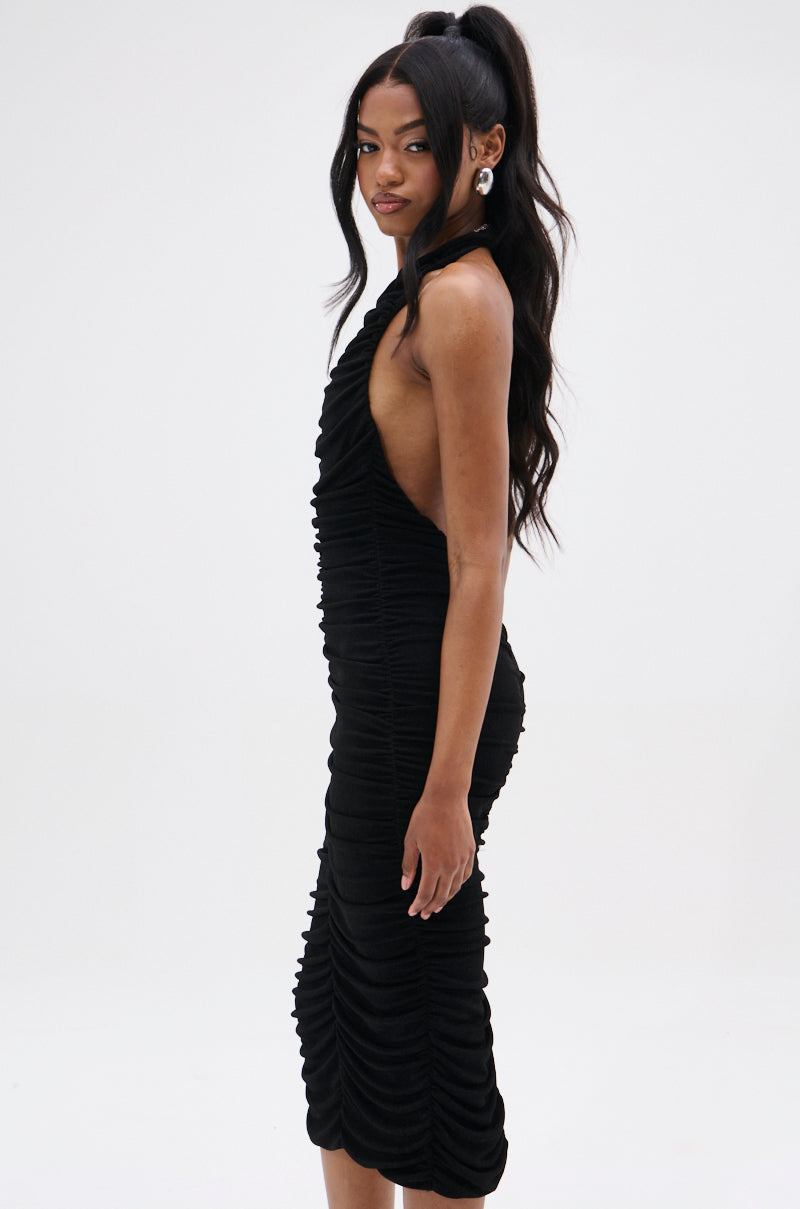 BODY ODDY MIDI DRESS IN BLACK