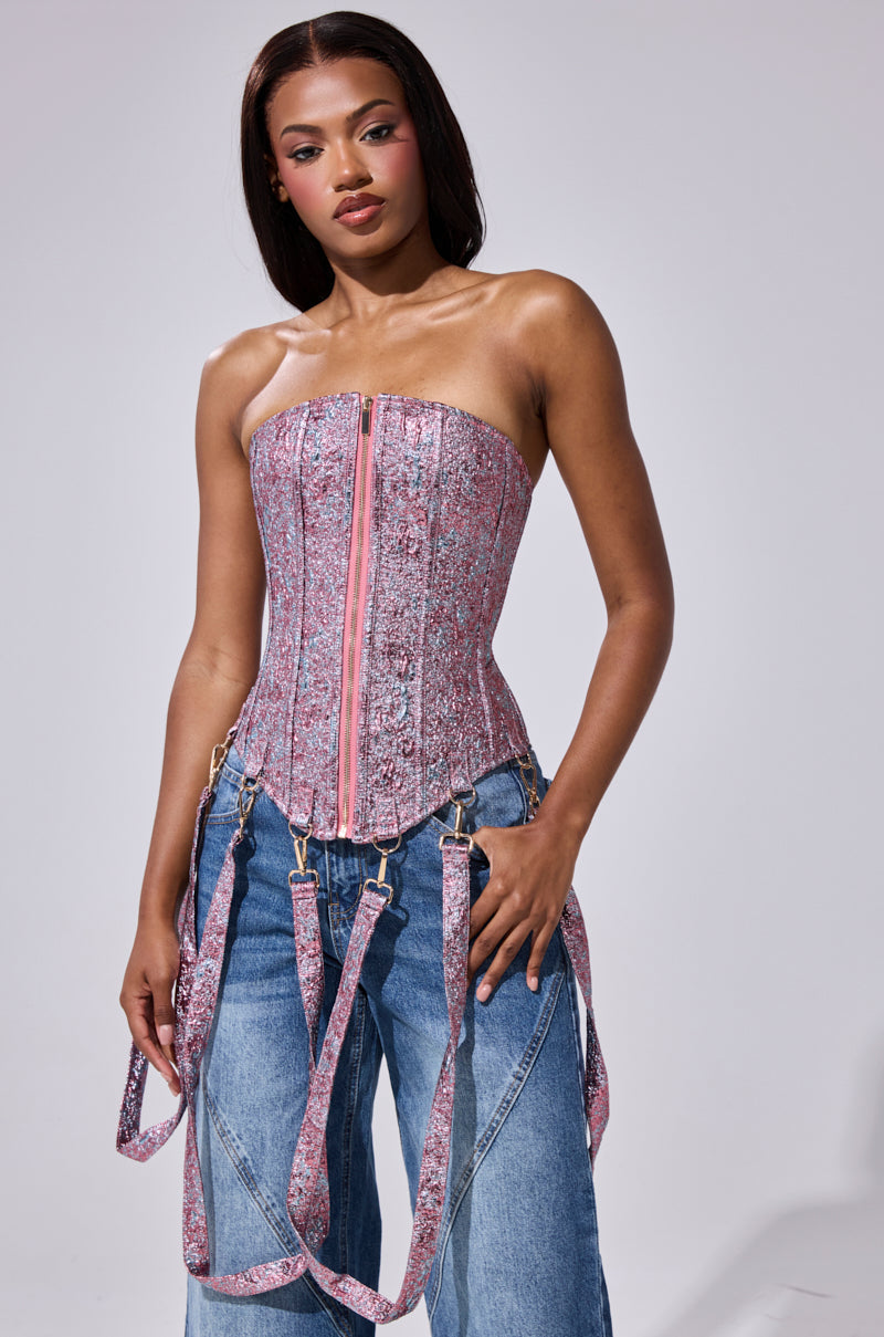 NO COMPETITION BROCADE CORSET