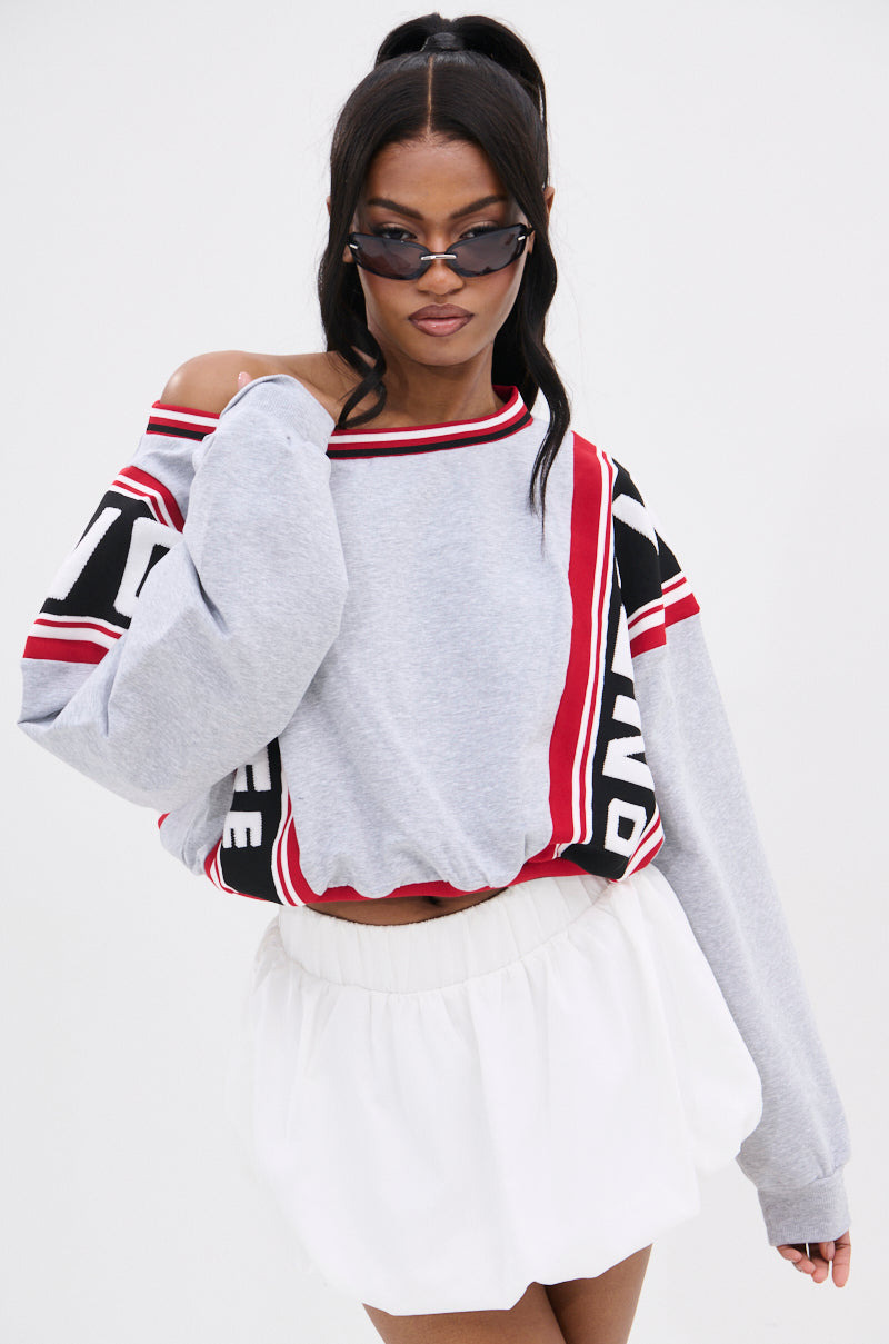 ONE TIME ONLY CROPPED SWEATSHIRT