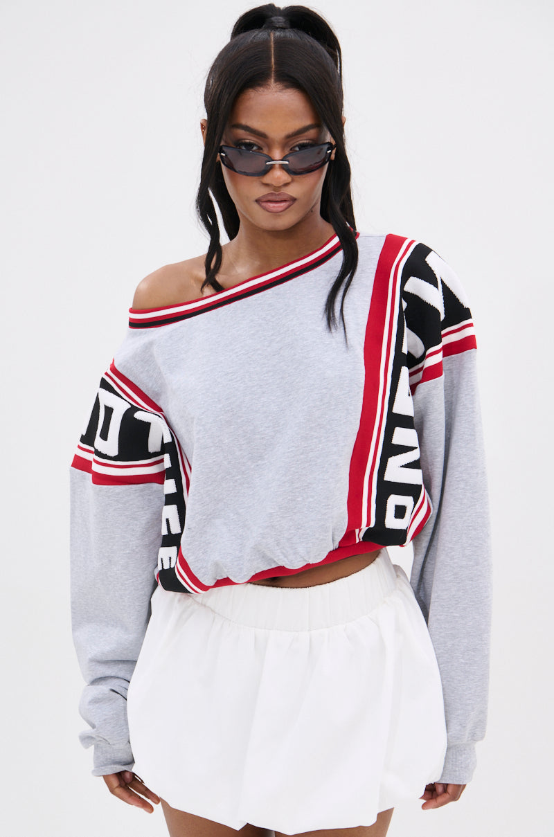 ONE TIME ONLY CROPPED SWEATSHIRT