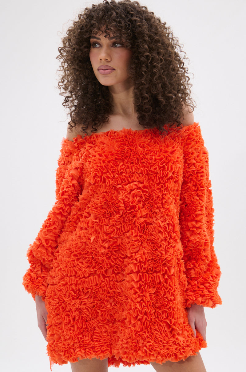 IN THE NAME OF FASHION RUFFLE MINI DRESS