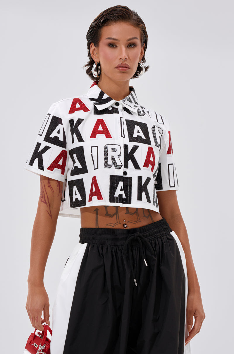 READ IT BABY BUTTON DOWN