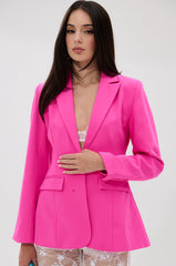 PRETTY IN PINK FITTED BLAZER