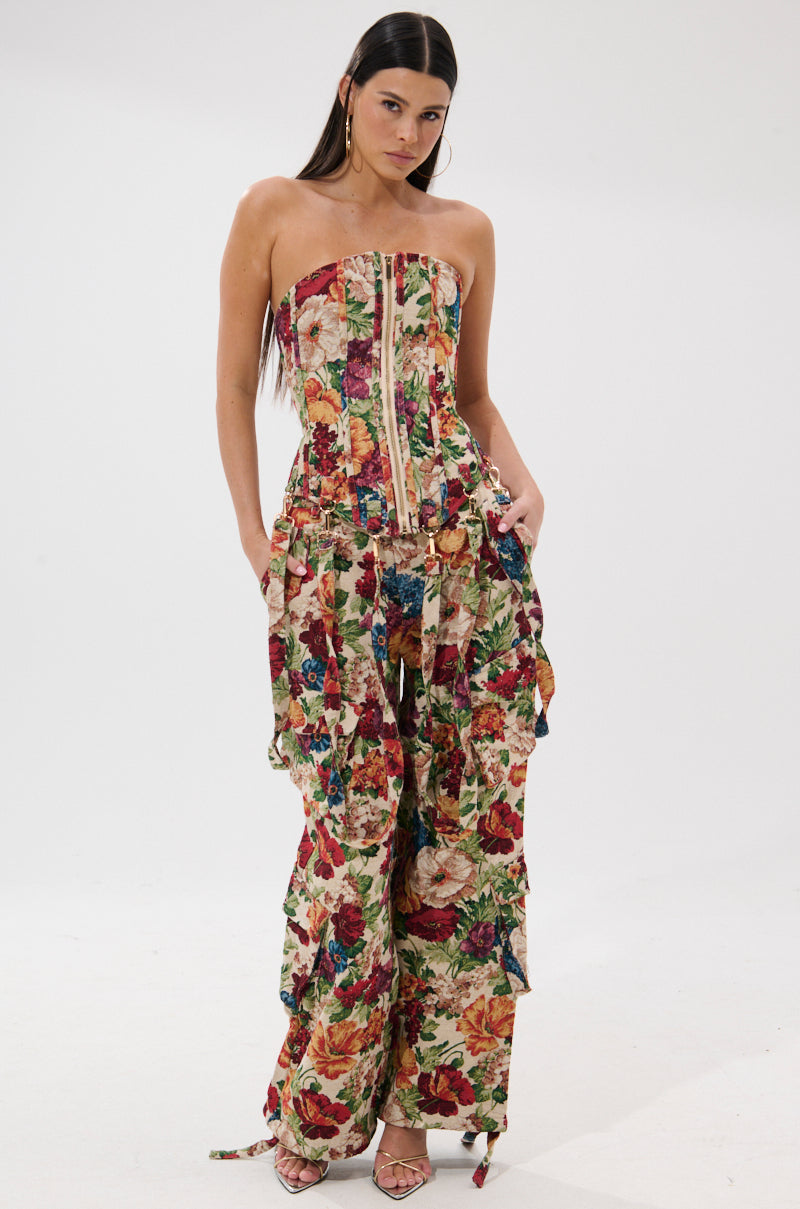 FLORAL FOR DAYS BROCADE TROUSER