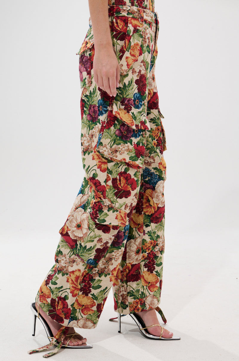 FLORAL FOR DAYS BROCADE TROUSER