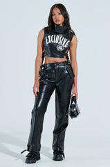 BEEN THE PRIZE FAUX LEATHER TROUSER