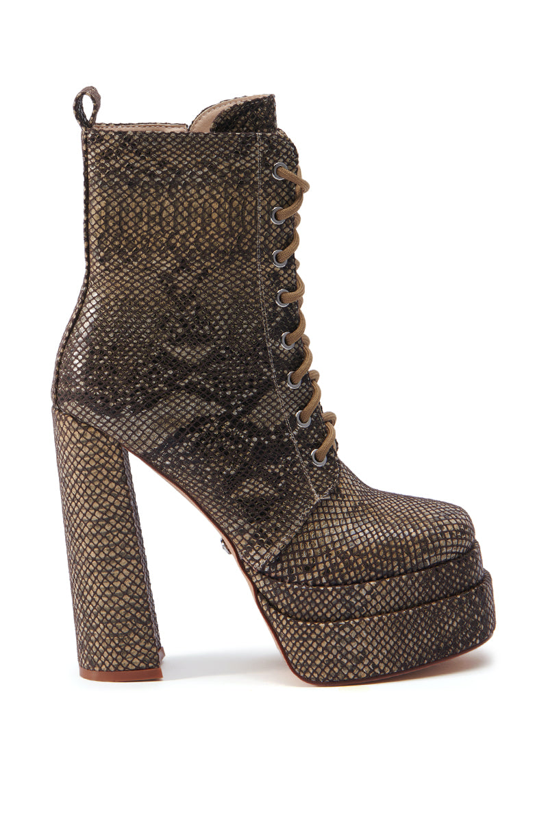 AZALEA WANG STILEO SNAKE BOOTIE