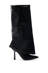 AZALEA WANG TRACKSTAR BLACK STILETTO BOOT