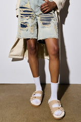 AZALEA WANG TRESOR TAN FUZZY SANDAL