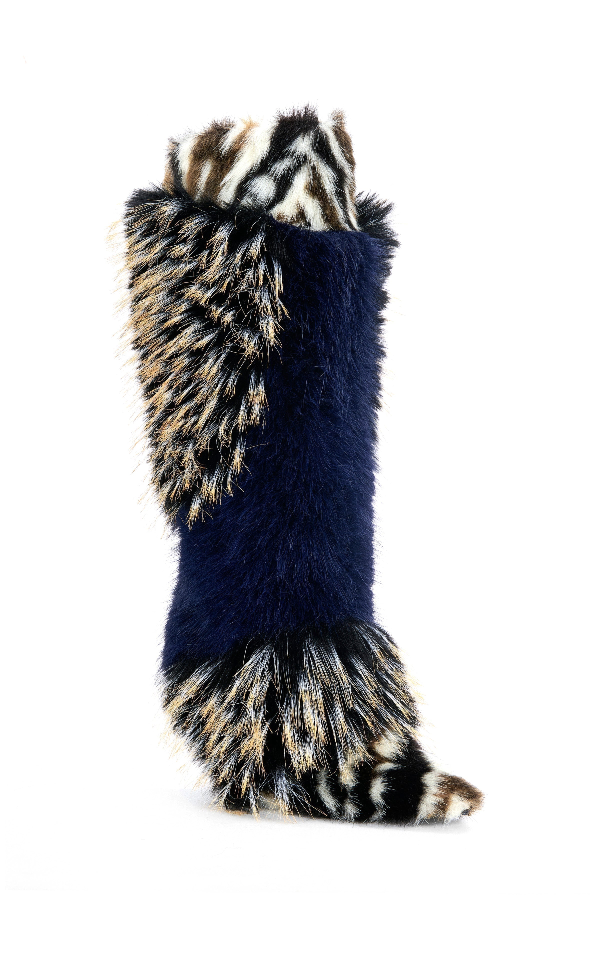 AZALEA WANG UPENDO NAVY MULTI FUR BOOT