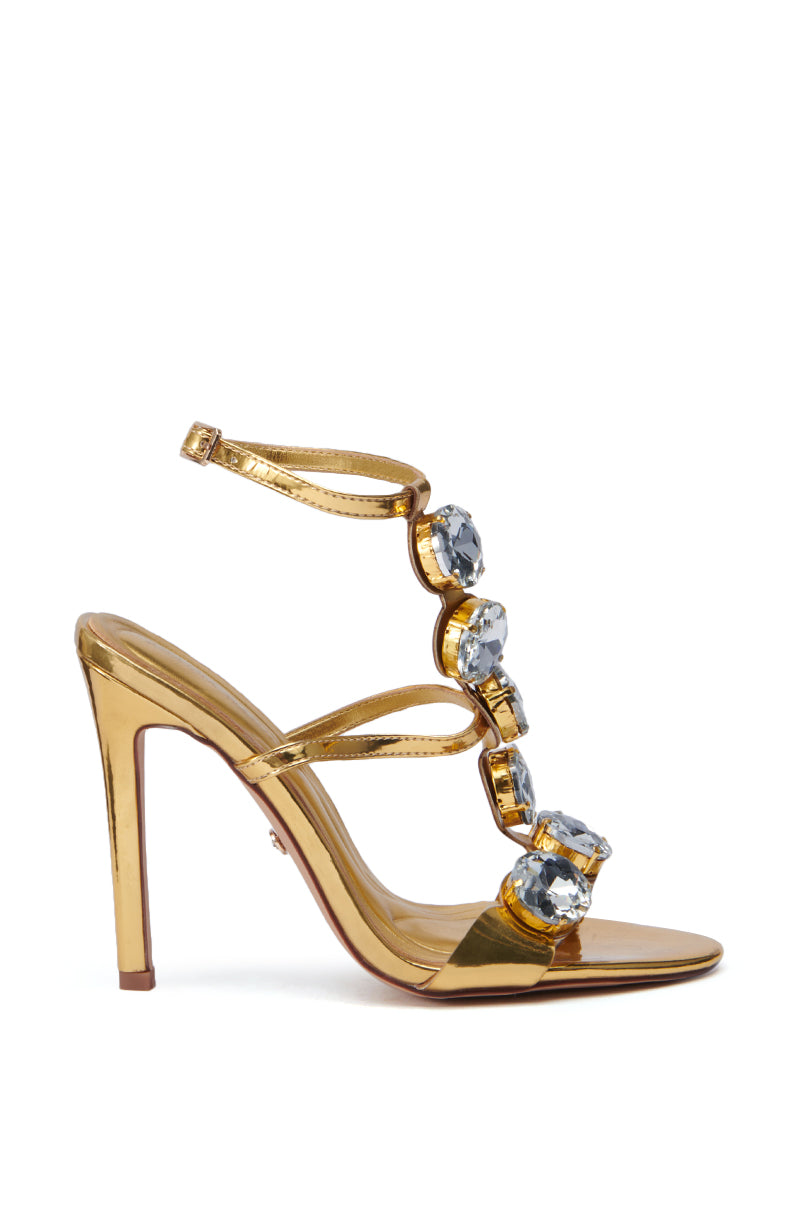 AZALEA WANG USNAVI GOLD EMBELLISHED SANDAL