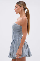 BELLA LOO MINI DRESS IN DENIM