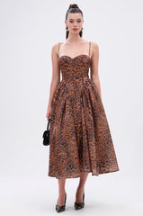 CHEETAH SISTERS MIDI DRESS
