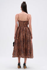 CHEETAH SISTERS MIDI DRESS