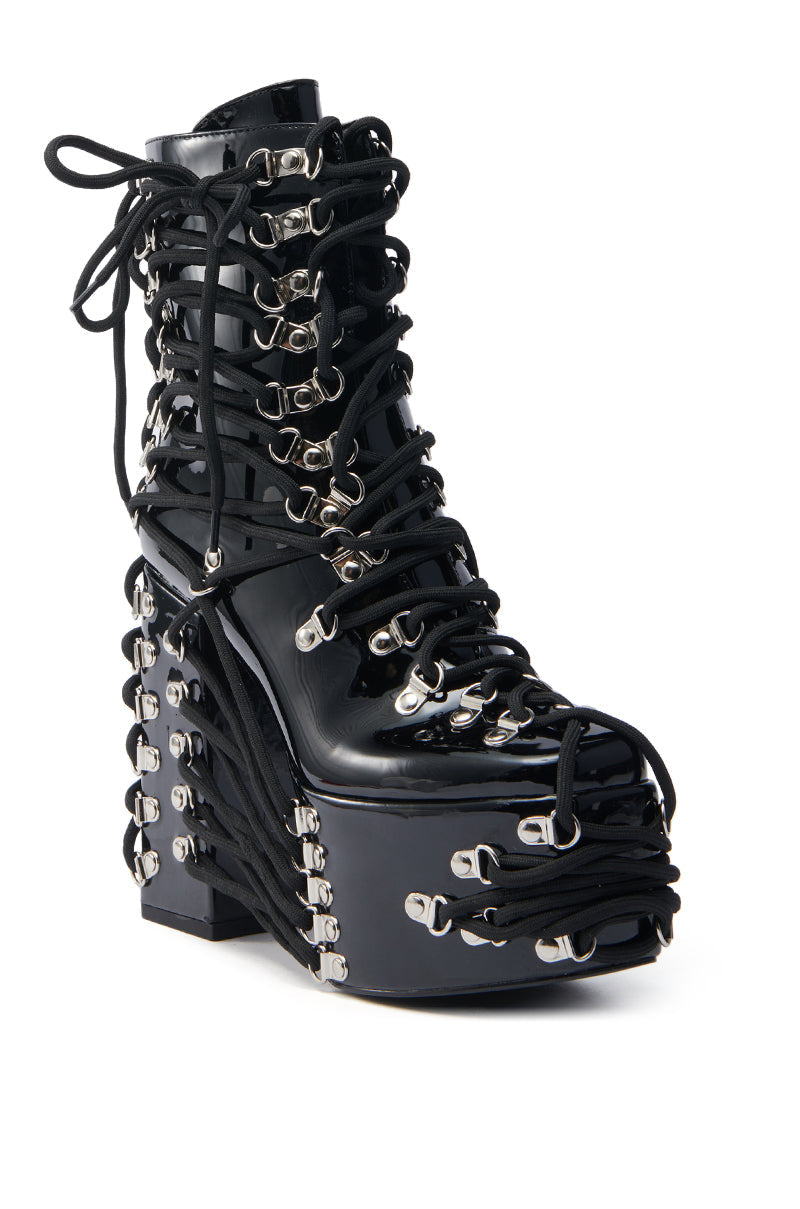 AZALEA WANG XENON BLACK CHUNKY BOOTIE