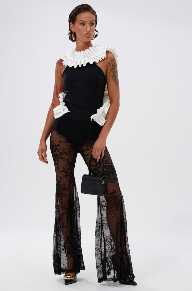 BAROQUE MOCK NECK TOP