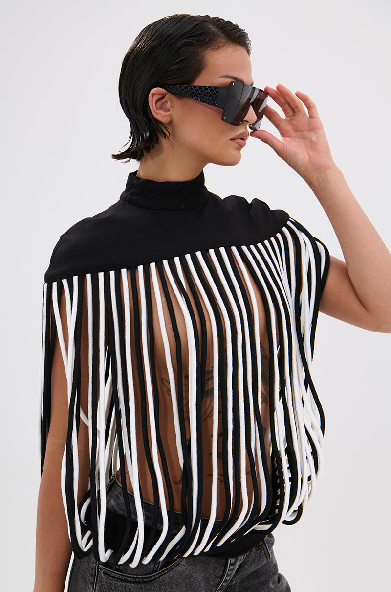 POWER TRIP FRINGE BLOUSE